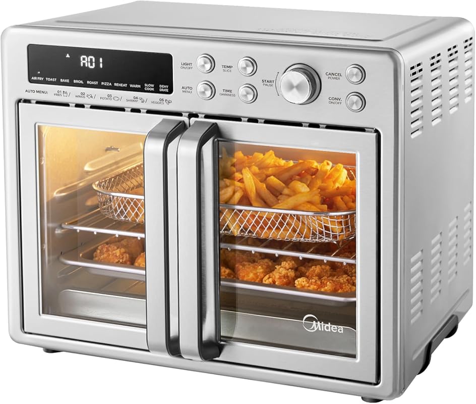 Midea Flexify French Door Air Fryer Toaster Oven Combo, 26.4 QT Extra 