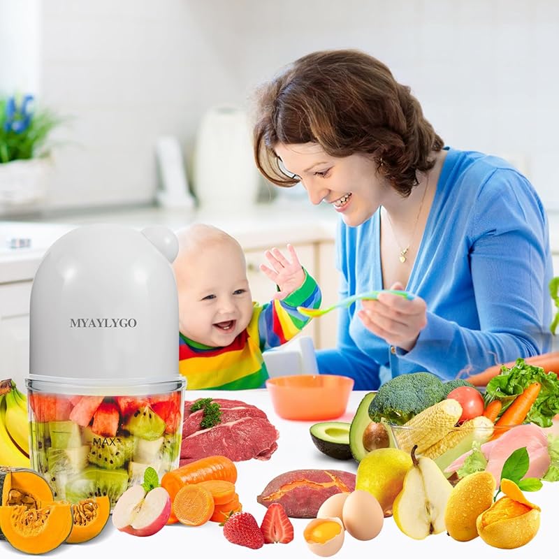 Baby Food Blender for Fresh Fruits, Veggies, Meat, Easy to Use and Cle