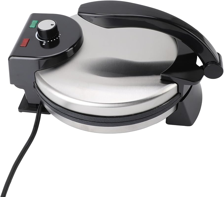 10 Inch Electric Roti Maker - Knob Temperature Control, Anti-Stick Sta