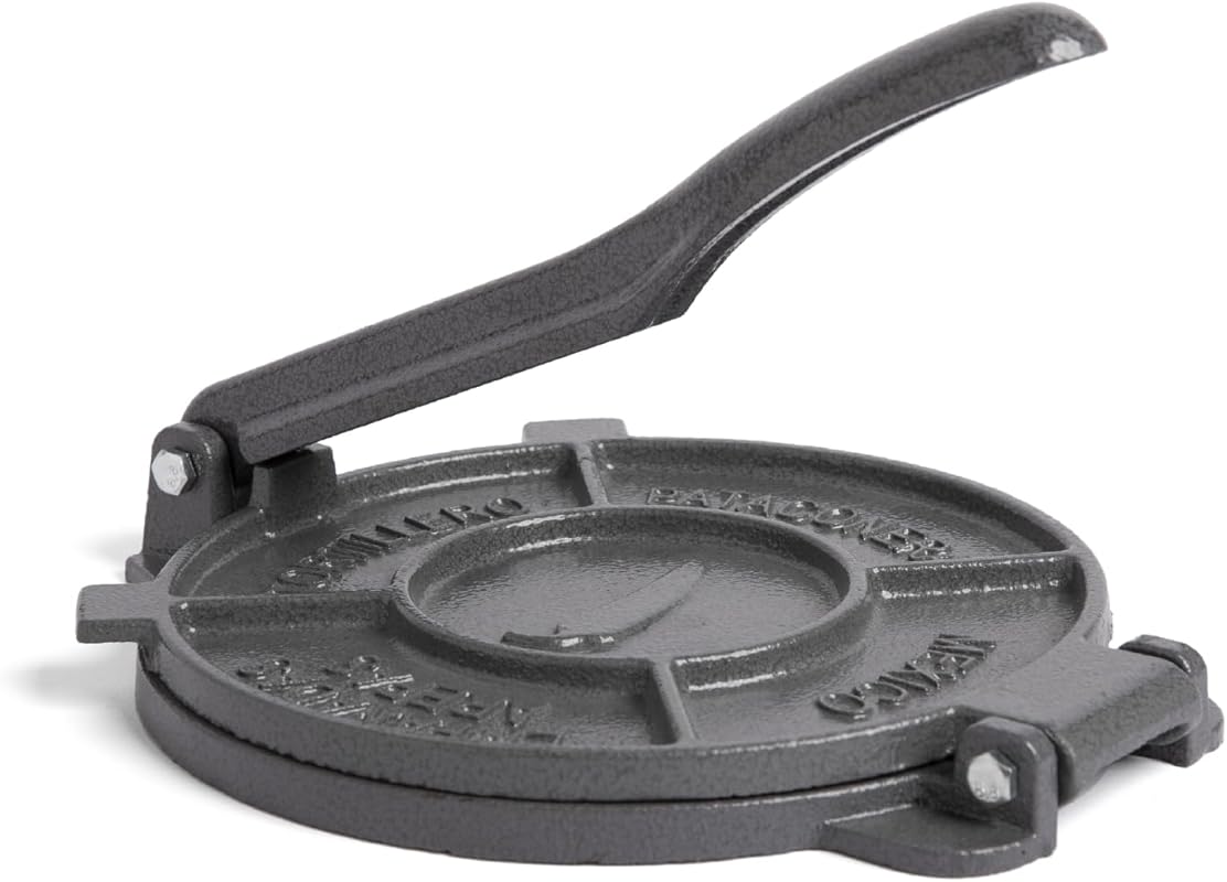 Alpha Living 8 Inch Cast Iron Tortilla Press, Quesadilla Maker - Heavy