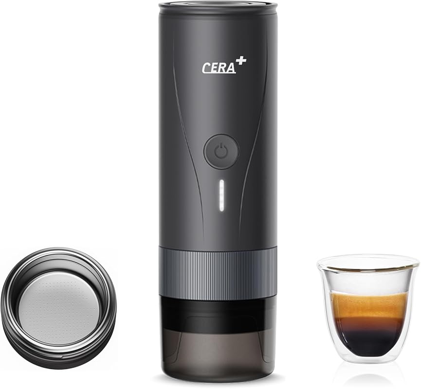 CERA+ Pro Version Self-Heating Portable Espresso Maker: Travel, Campin