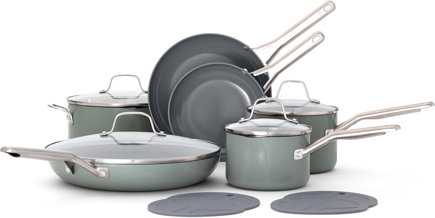 CalphalonÂŽ Ceramic Nonstick 12-pc. Cookware Set