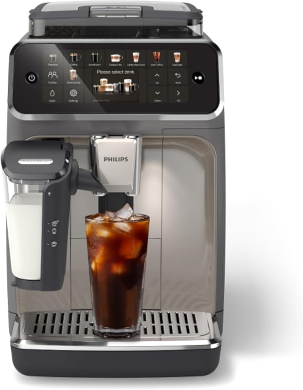 Philips 5500 Series Automatic Espresso Machine: LatteGo Milk System, G