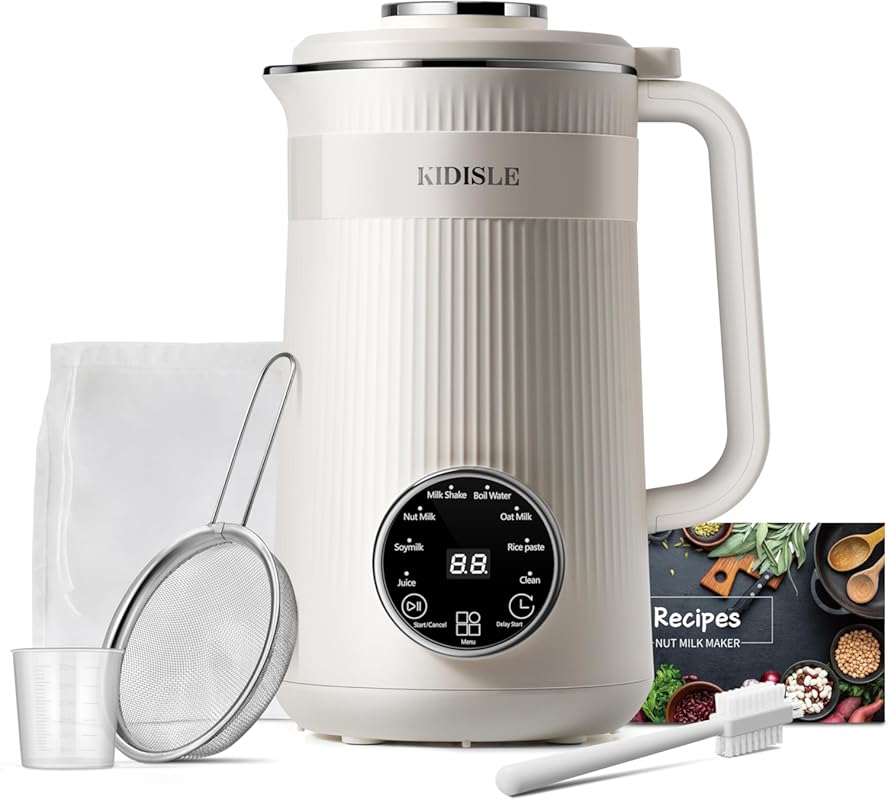 32oz 8-in-1 Nut Milk Maker Blender for Soy, Almond, Oat, Coconut Milk 