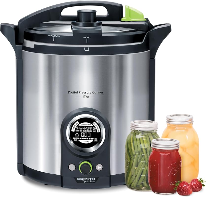 Presto 02152 17-Quart Digital Pressure Canner with Digital Display, Wa
