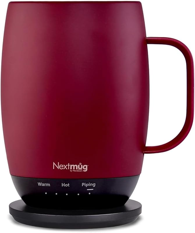 Nextmug Plus Temperature-Controlled Self-Heating Mug - No App, Long-La