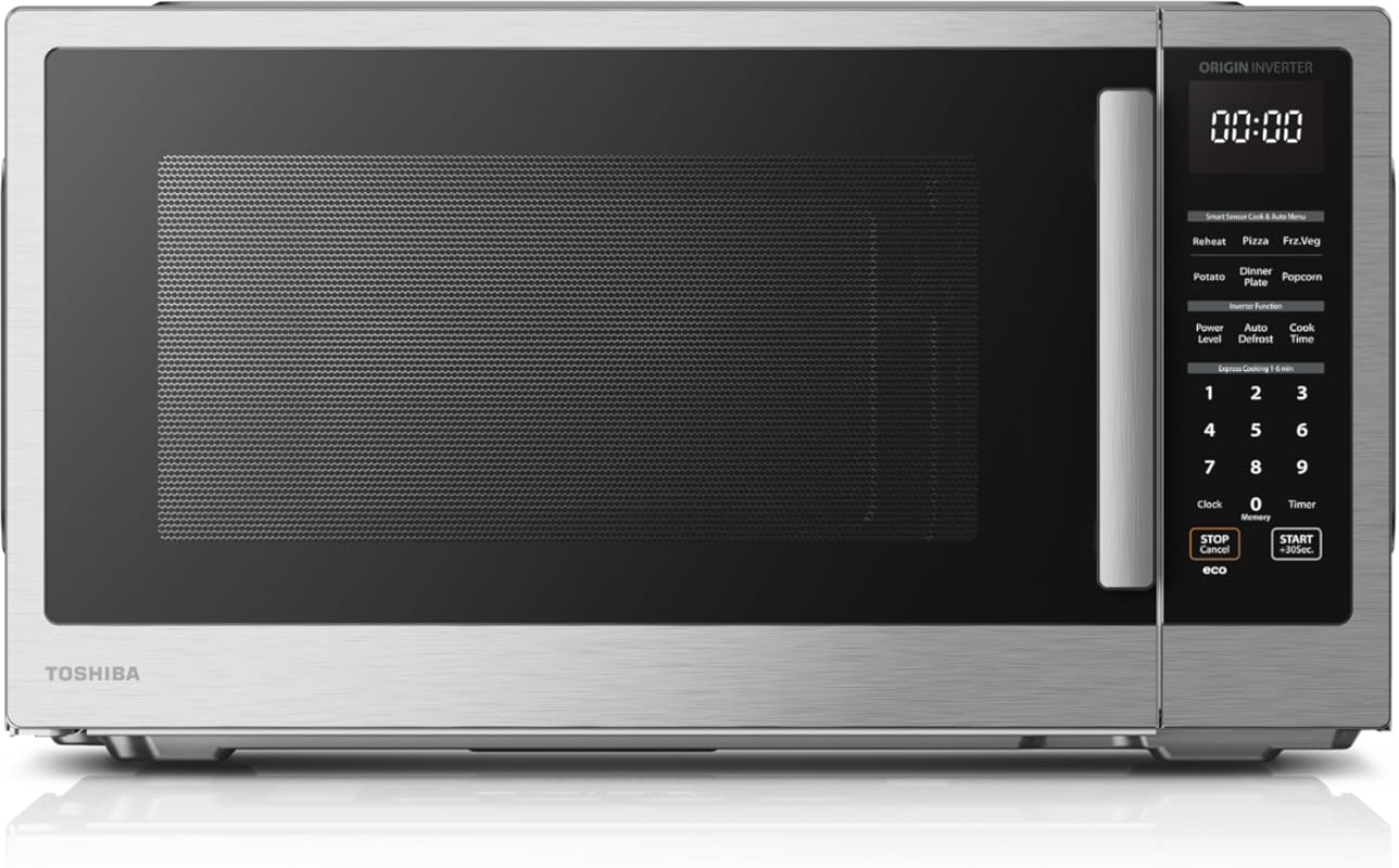 TOSHIBA Countertop Microwave: Sensor Cook, Origin Inverter, Child-Lock