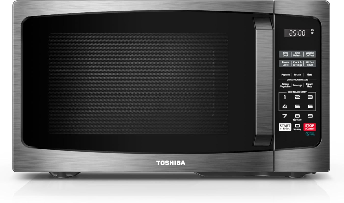 Toshiba Small Countertop Microwave Oven with 6 Auto Menus, Mute Functi