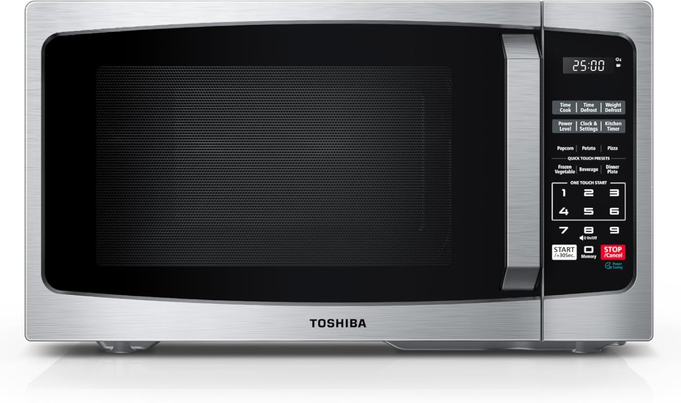 Toshiba Small Countertop Microwave Oven with 6 Auto Menus, Mute Functi