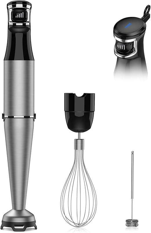 1100W 3-in-1 Corded Handheld Immersion Blender with Trigger Speed Cont