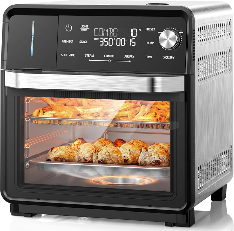 Nuwave Combi Steam Oven – Stainless Steel Multi-Cooker, Air Fry, Sous 