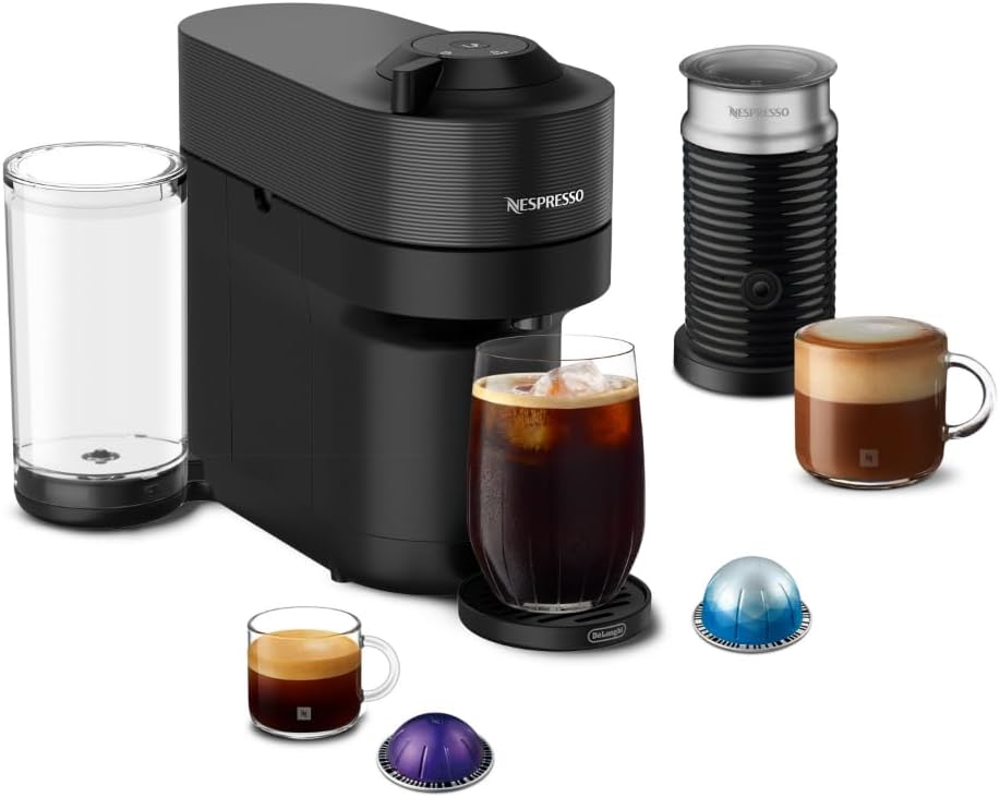 De'Longhi Nespresso Vertuo Pop+ Coffee and Espresso Machine with Aeroc