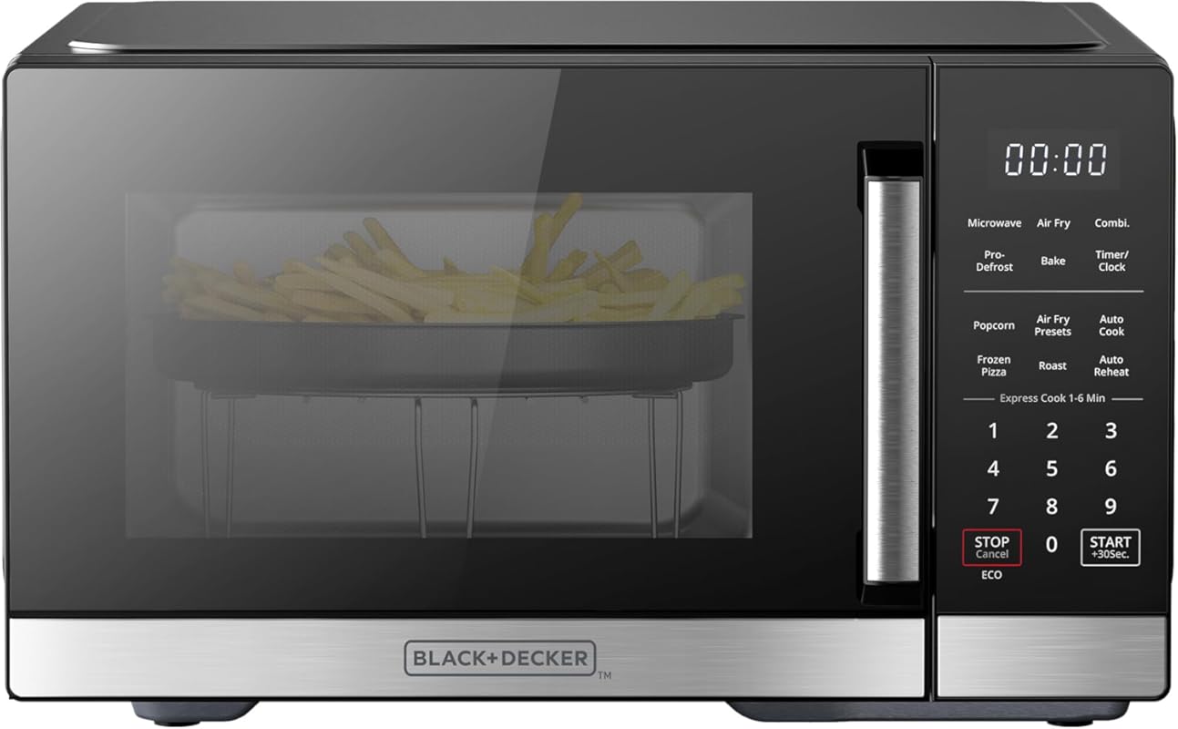 BLACK+DECKER 5-in-1 Microwave with Air Fry, Combi, Bake, Roast & Conve