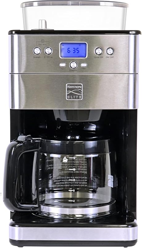 Kenmore Elite Grind and Brew Coffee Maker: Built-in Burr Grinder, 12-C