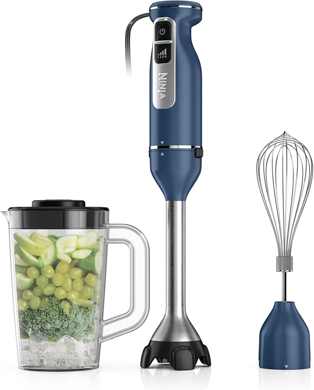 Ninja Immersion Blender and Whisk with 4-Speed, SplatterShield, PanPro