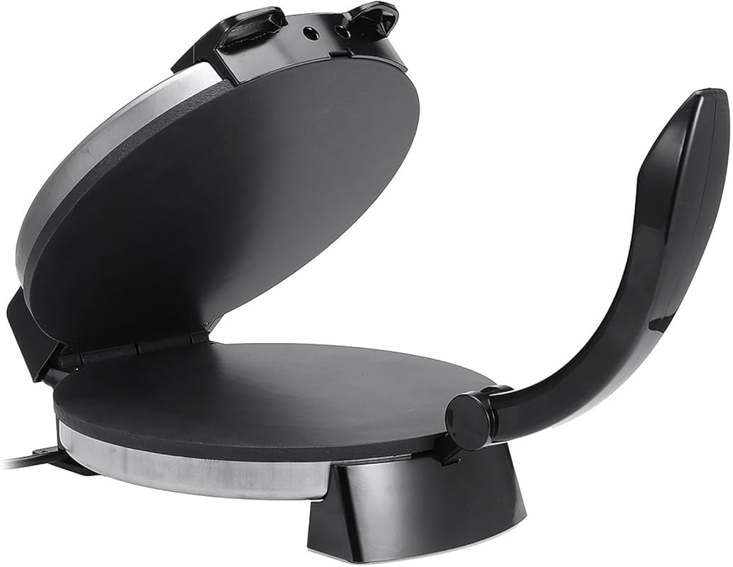 10 Inch Electric Tortilla Maker with Detachable Handle - Stainless Ste