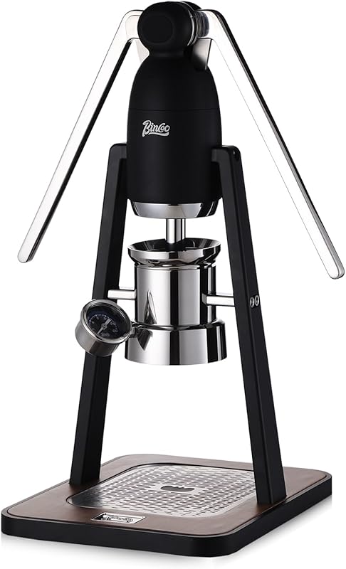 Bincoo Manual Espresso Maker: 12 Bar Pressure Profiling, Dual-Lever Ha