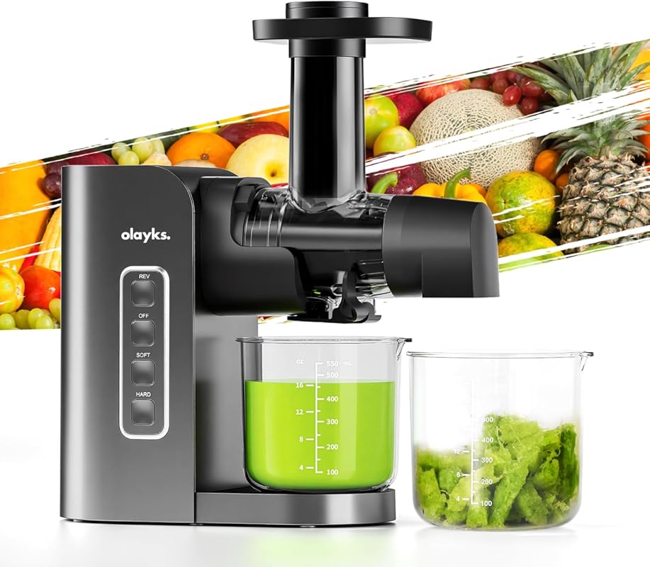 Cold Press Juicer: Soft & Hard Modes, Reverse, BPA-Free, Easy Clean fo