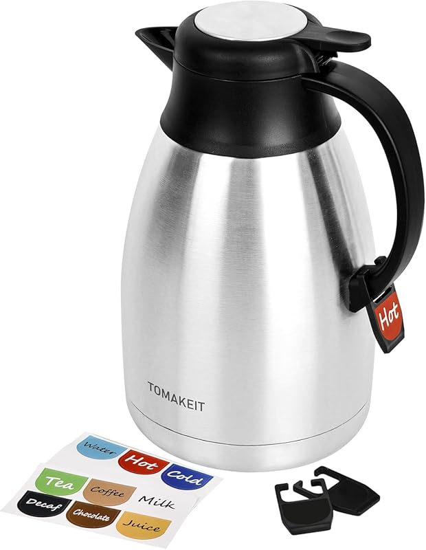 2L/68oz Thermal Coffee Carafe with Hang Tag - Stainless Steel Vacuum I