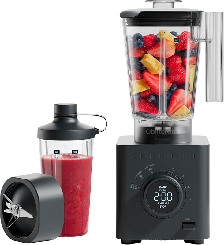 Chefman Obliterator Blender: 1380W Motor, 48oz Capacity, Auto Blend, C