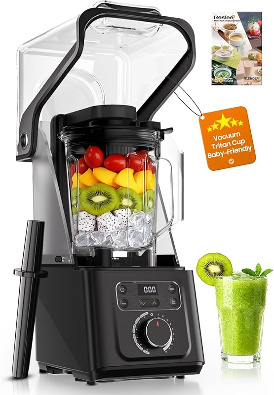 Commercial Vacuum Blender with Quiet Shield: 40000 RPM, 56oz Tritan Cu