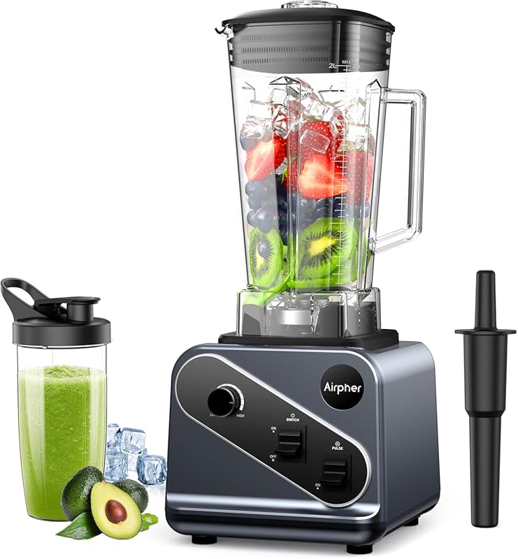 2000W Professional Blender with 68oz Jar and 27oz To-Go Cup; 35000RPM