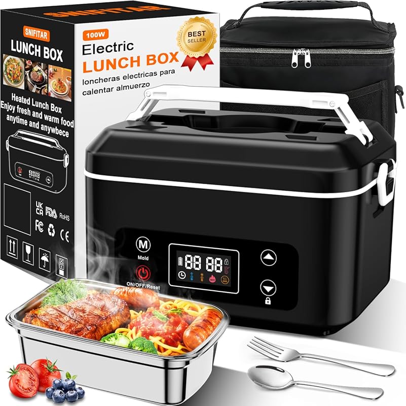Pro 24000mAh Cordless Heated Lunch Box with 3D-5 Side Heating & Smart