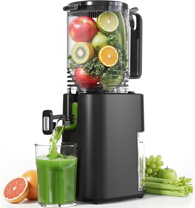 Cold Press Juicer with 5.5inch Wide Feed Chute, Slow Masticating for W
