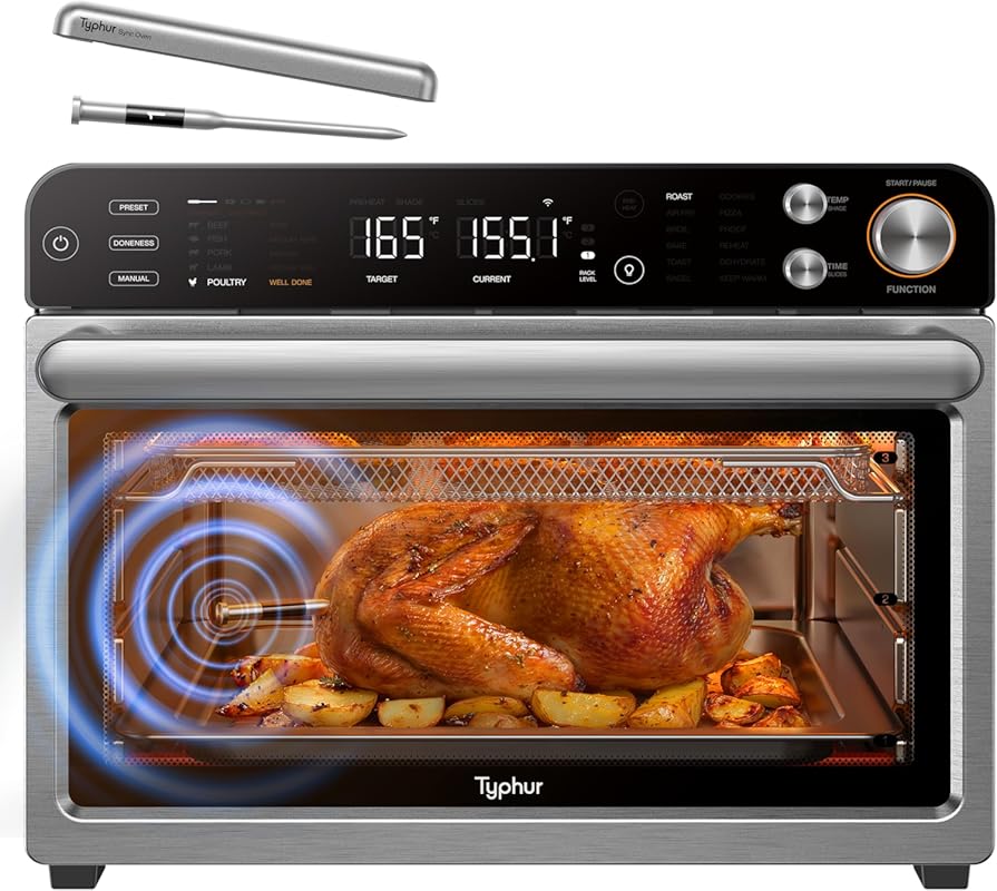 Typhur Sync Oven with AI Meat Thermometer – 12-in-1 Air Fryer Toaster 