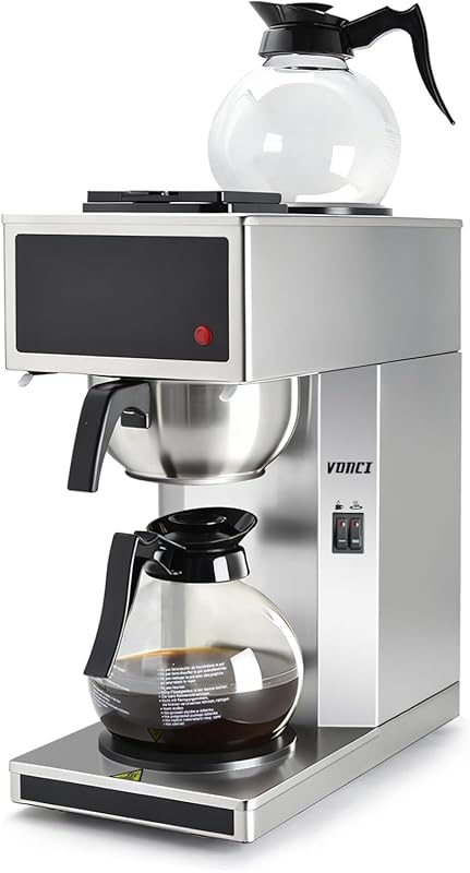 VONCI 1610W 12-Cup Commercial Drip Coffee Maker with 2 Carafes and 2 W