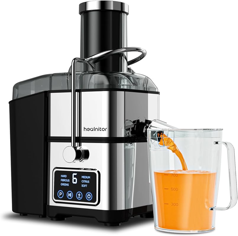 Healnitor 1200W 6-Speed Centrifugal Juicer with Touch LCD Screen, 3.2
