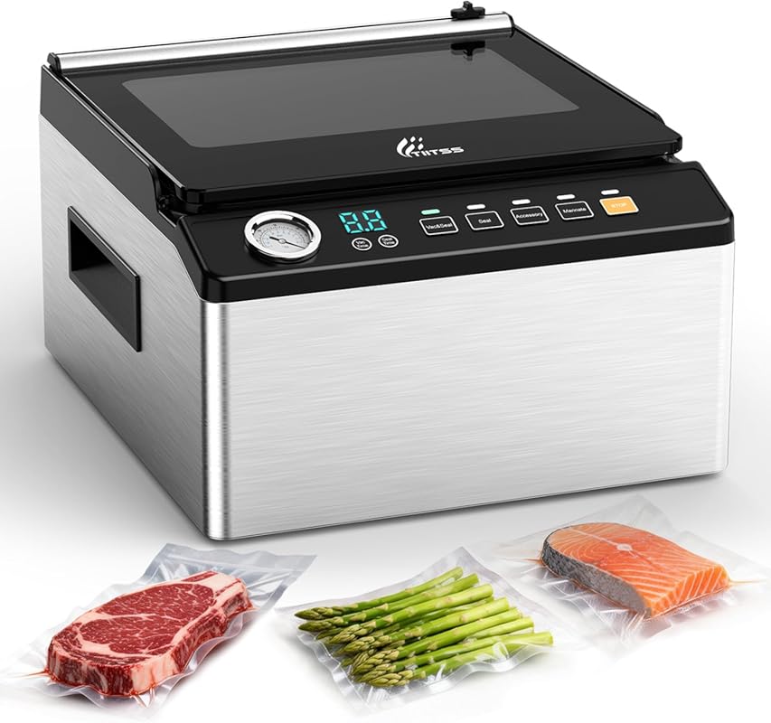 230W Powerful Chamber Vacuum Sealer with Full Automatic Suction, Built