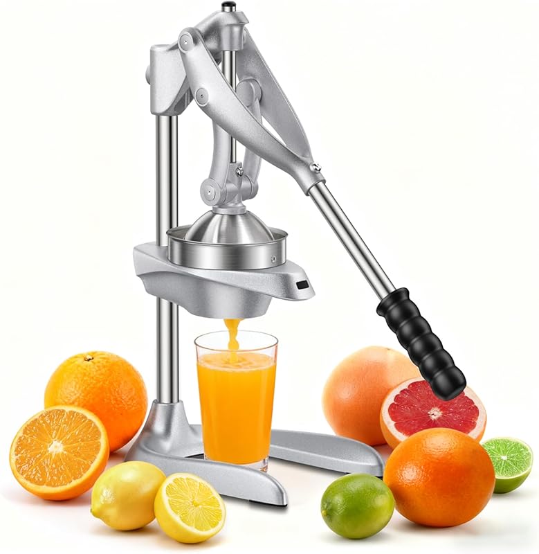 AMOHEE Stainless Steel Manual Citrus Juicer for Lemons, Oranges, and P