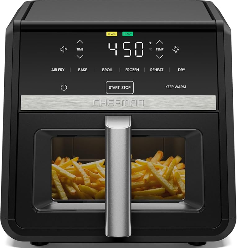 Chefman 9QT TurboFry Air Fryer with 7-in-1 Functions, 450°F High-Power