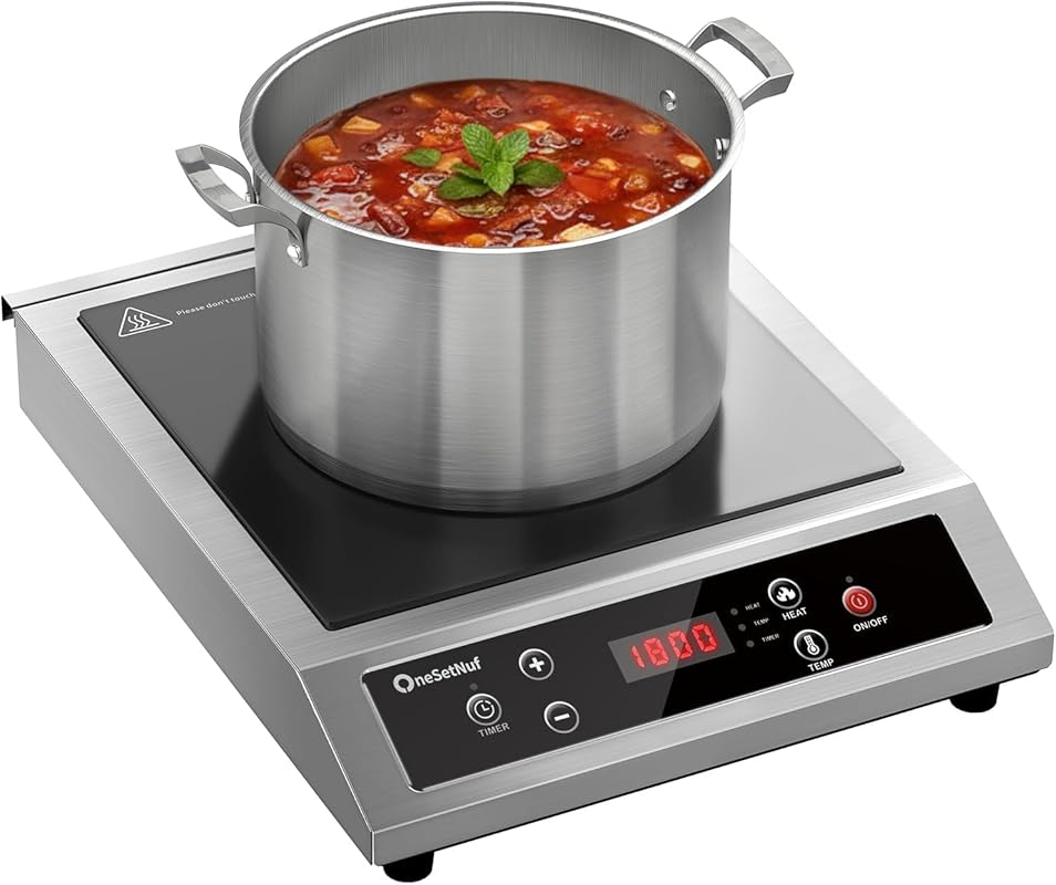 Stainless Steel Professional-Grade Induction Cooker with Precise Tempe