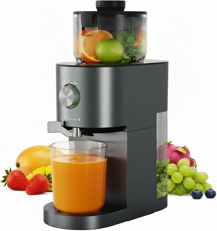 Marsail Slow Masticating Cold Press Juicer with 5.4-inch Self-Feeding