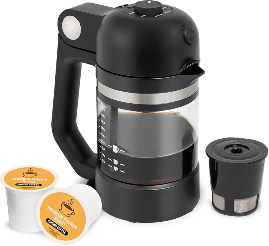VINCI Micro Café Smallest Single-Serve Coffee Brewer, K-Cup/Pod/Ground