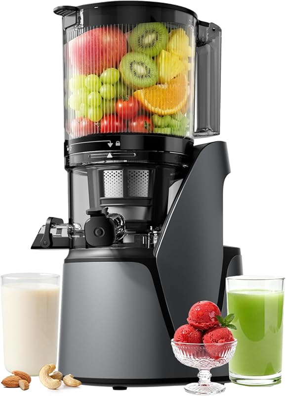 3-in-1 Cold Press Juicer: 6.5-inch Oversized Chute, 100oz Capacity, AC