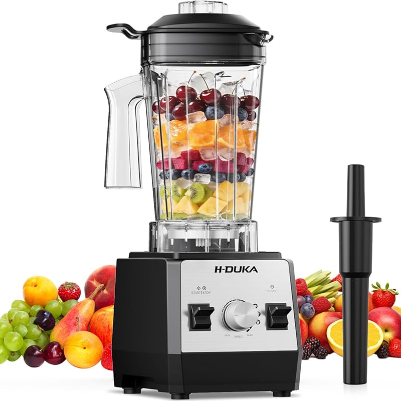 Countertop Blender: 25000 RPM, 64oz Pitcher, Powerful for Smoothies, I