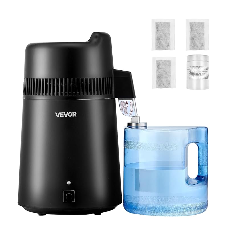 VEVOR 6L/1.6 Gallon 900W Countertop Water Distiller, BPA-Free Plastic