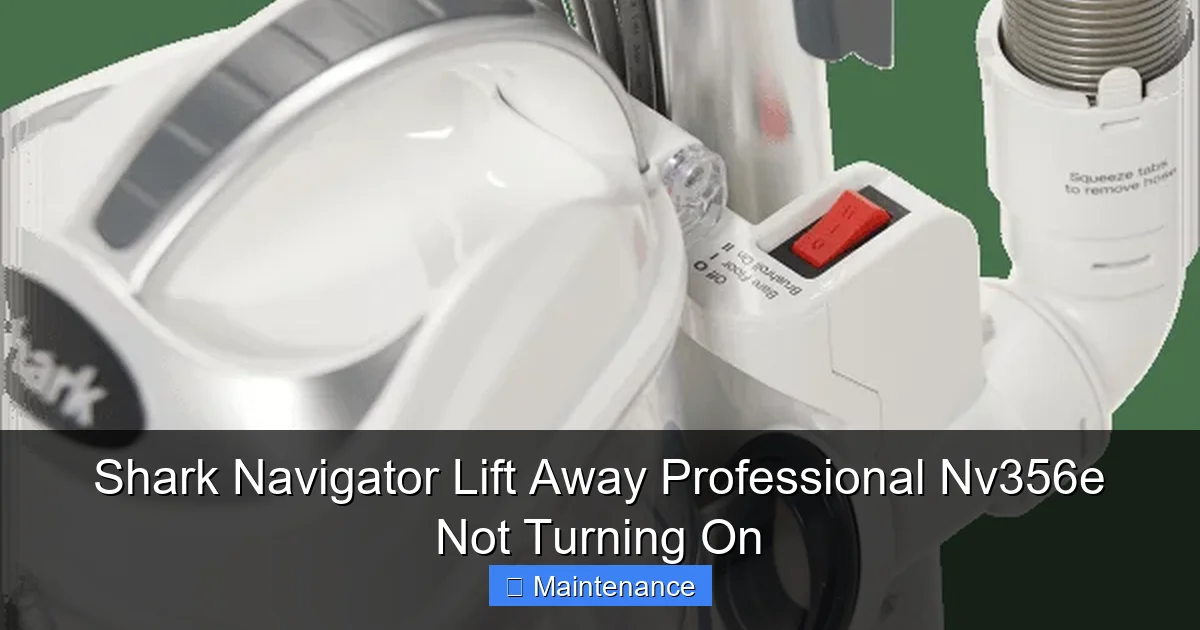 Shark Navigator Lift Away Professional Nv356e Not Turning On