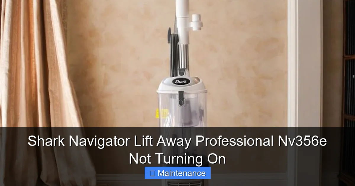 Shark Navigator Lift Away Professional Nv356e Not Turning On