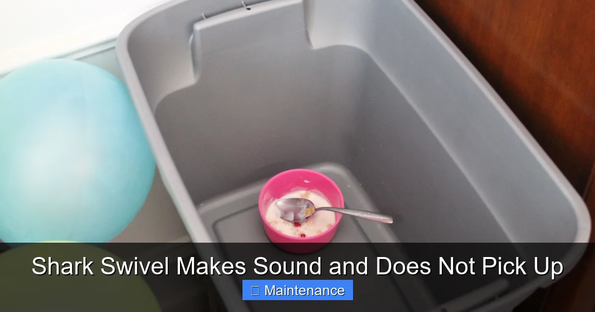 Shark Swivel Makes Sound and Does Not Pick Up