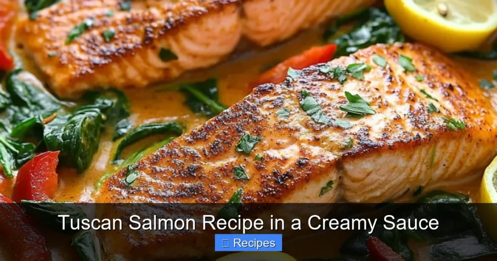Tuscan Salmon Recipe in a Creamy Sauce