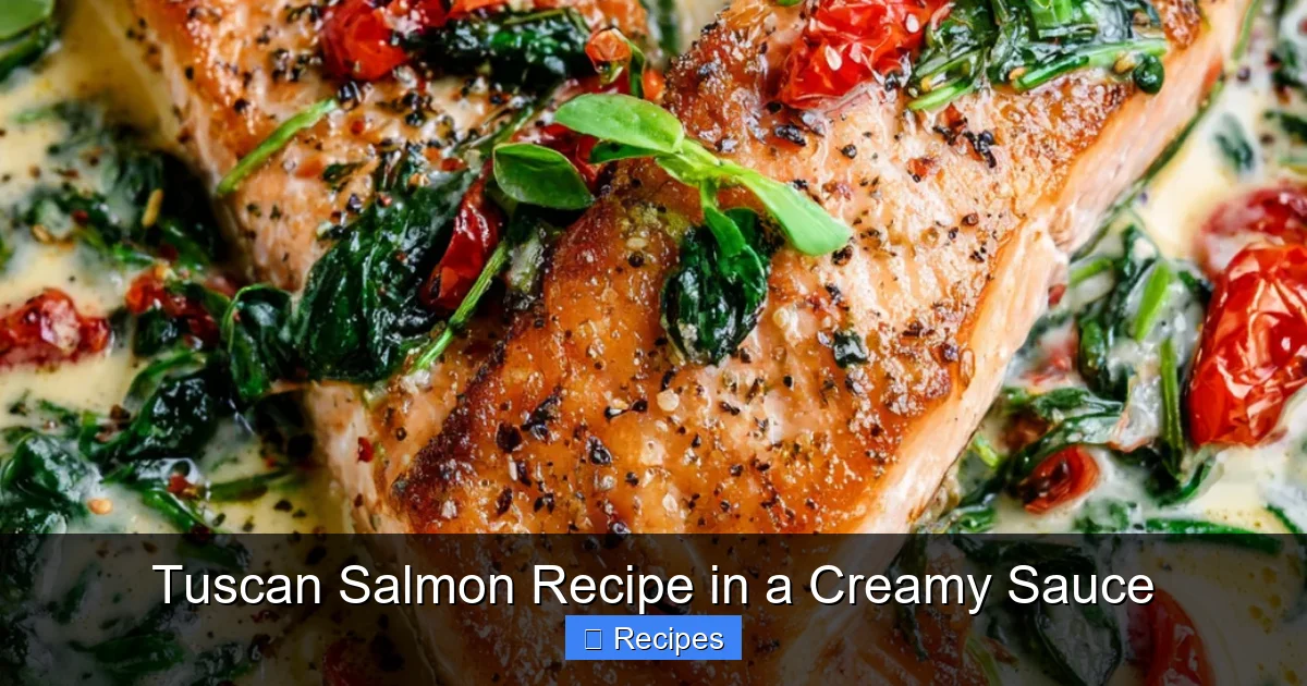 Tuscan Salmon Recipe in a Creamy Sauce