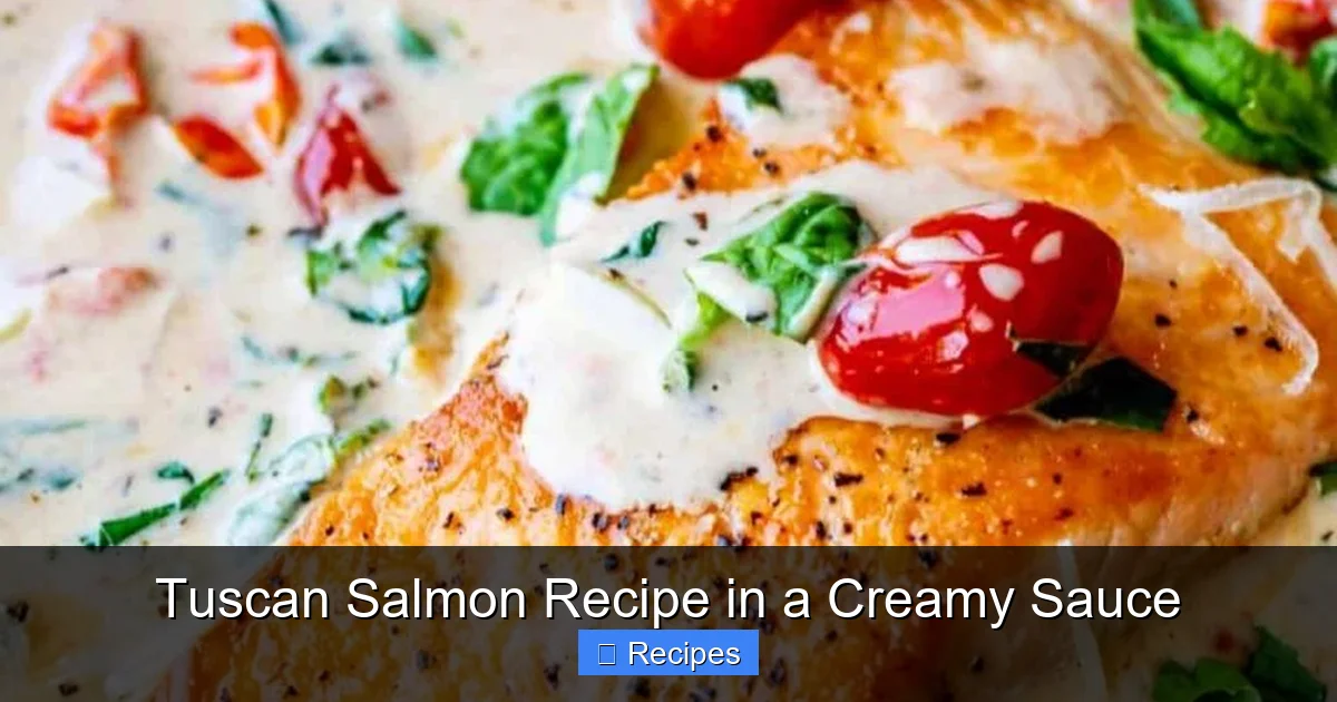 Tuscan Salmon Recipe in a Creamy Sauce