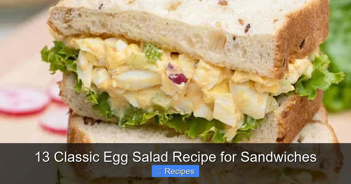 13 Classic Egg Salad Recipe for Sandwiches
