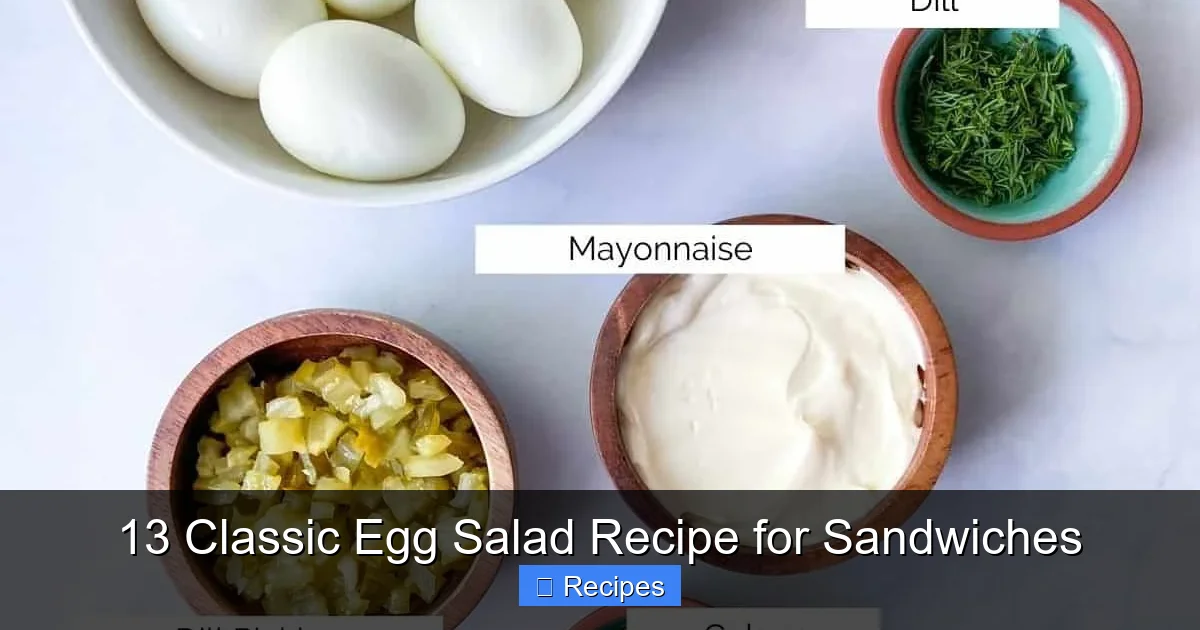 13 Classic Egg Salad Recipe for Sandwiches