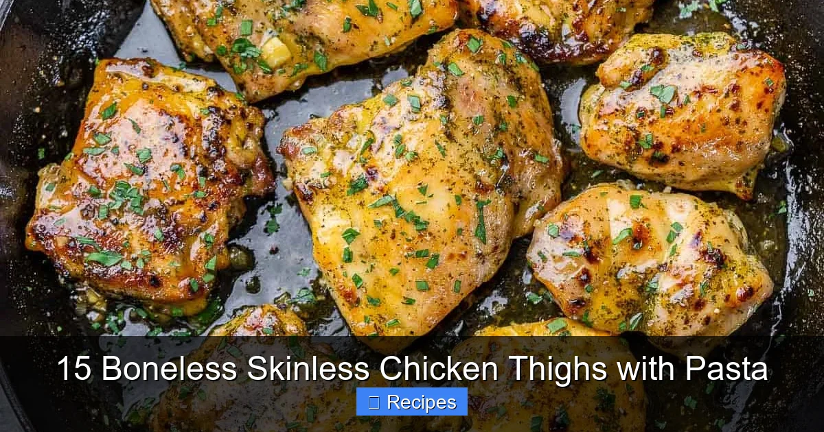 15 Boneless Skinless Chicken Thighs with Pasta