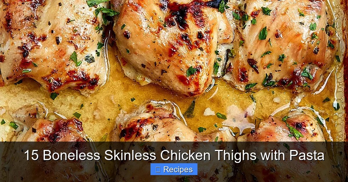 15 Boneless Skinless Chicken Thighs with Pasta